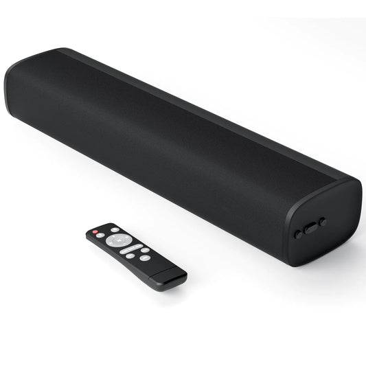 MZEIBO TV Sound Bar Sound Bars for Smart TV Bluetooth 5.0 Soundbar 50W 17Inch Small Soundbars with ARC/Optical/AUX Connection TV Soundbar Surround Sound Bars (Black)