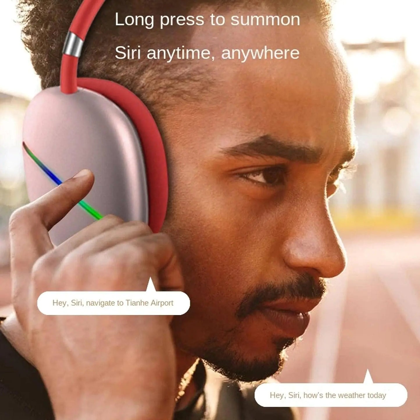 Hi-Fi Stereo Wireless Headphones with Microphone and Radio