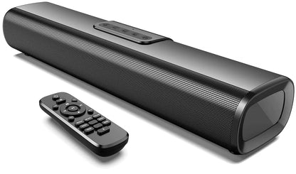 OFFSIR Sound Bar for TV 50Watts-16 Inches Small Bluetooth Sound Bar with HDMI(ARC) Optical AUX and USB Inputs Wall Mountable TV Soundbar with Remote Control and Surround Sound for PC Gaming