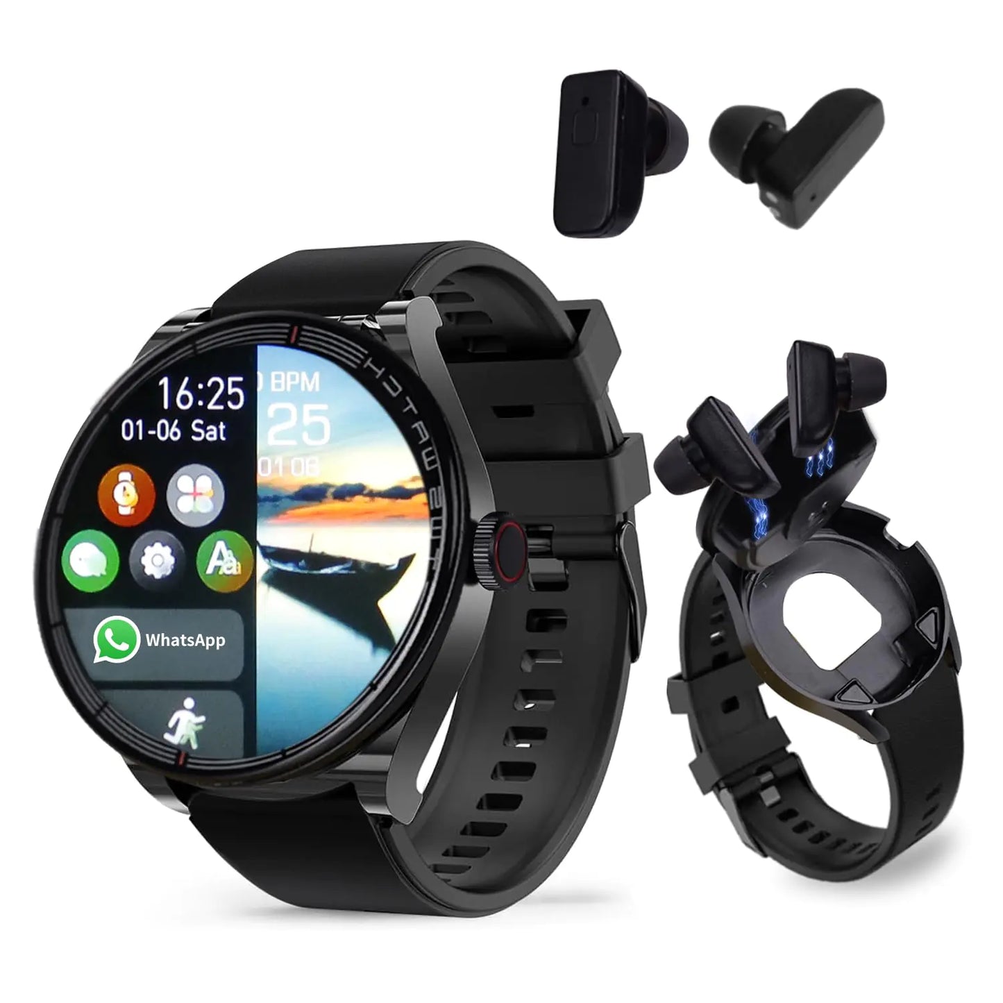 YOUCIDI Smart Watch with Earbuds 2 in 1 Bluetooth Watch & Earphone 1.32" Smart Watch Within Fitness Tracker with Sleep Monitor Long Time Standby Sports Smart Watch